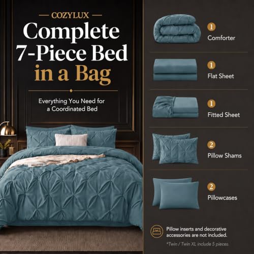 Oversized King Comforter Set Mineral Blue