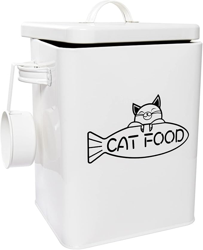 Dog and Cat Food Storage Container, Farmhouse Pet Food Containers with Lid and Dry Food Scoop, Durable Airtight Great Gift for Pet Owners