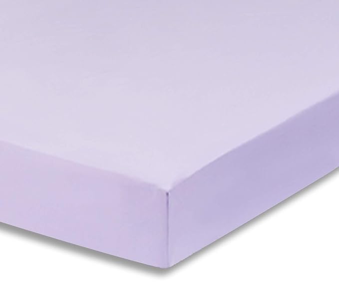 Everyday Kids Fitted Crib Sheet, 100% Soft Breathable Microfiber Baby Sheet, Fits Standard Size Crib Mattress 28in x 52in, Purple Nursery Sheet