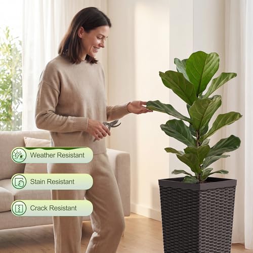 Resin 24'' Tall Planters (2 Count)