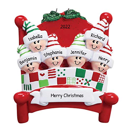 Bedtime Family of 6 Ornament 2026 Personalized Family Christmas Ornaments 2026