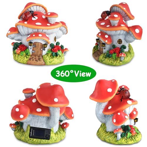 Solar Mushroom House Statue