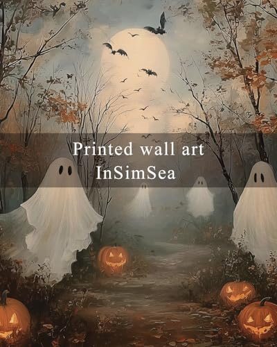 Vintage Halloween Ghost Wall Art