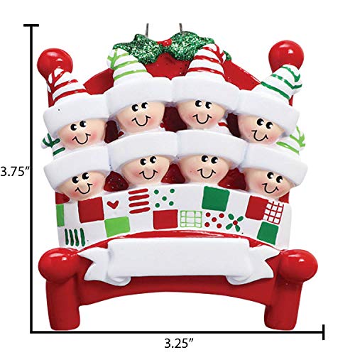 Bedtime Family of 8 Ornament 2026 Personalized Family Christmas Ornaments 2026