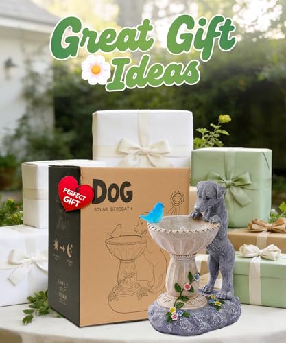 Solar Dog Statues for Garden Decor