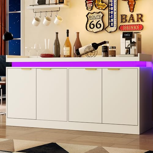 LED Sideboard Buffet Cabinet with Storage