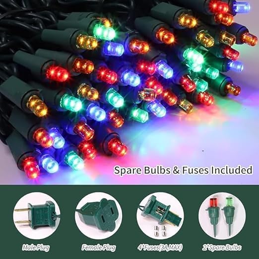LAMPHOME 150 Count Multicolor- String Lights