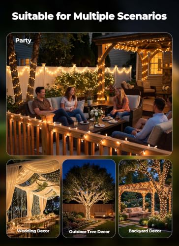 2 Pack Solar String Lights Outdoor (2 Count)