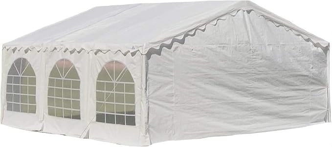 DELTA 20'x16' Budget PE Party + (2) Long Storage Bags for Parties, Outdoor Party Tents, Canopy Carpas para Fiestas, Wedding Party Event Canopy with Waterproof Top (B Model)