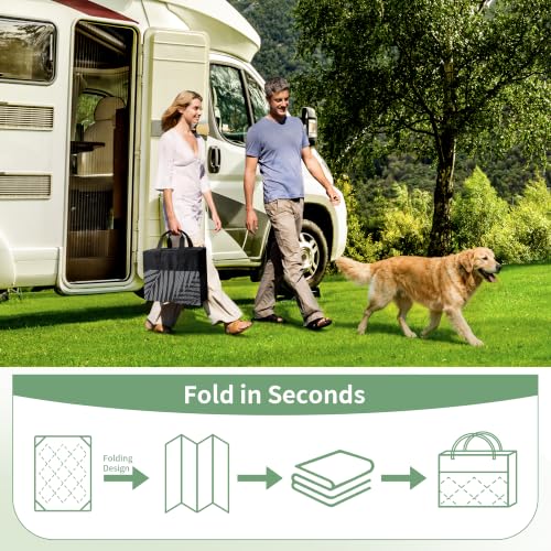 Outdoor Rug Waterproof Plastic Rugs for Patio (40 Sq Ft)