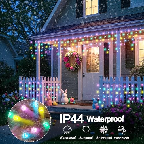 66ft 640 LED Pastel Multicolor Christmas Lights Outdoor Icicle Lights for Outside