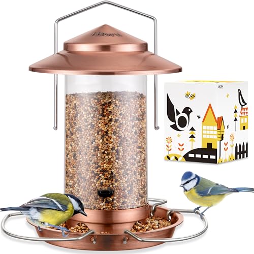 Bird feeders for Outdoors Metal Chew Resistant Copper