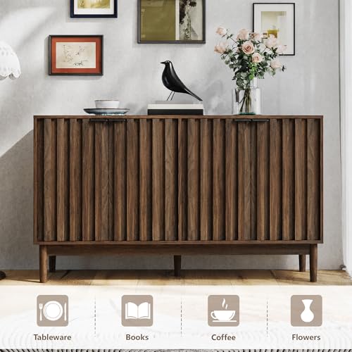 55" Fluted Buffet Cabinet with Storage