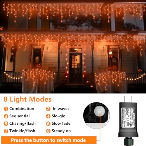 Orange Lights for Halloween (99 Foot)