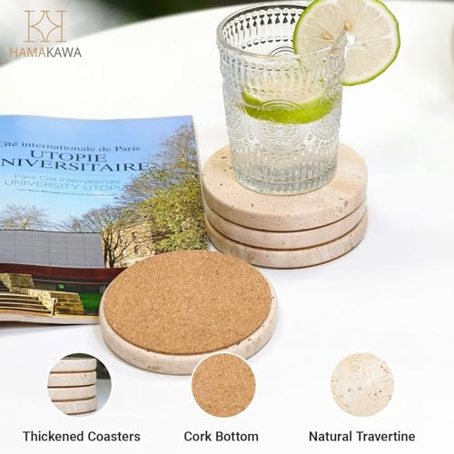 Turkish Natural Marble Coasters Set of 4 (4 Count)