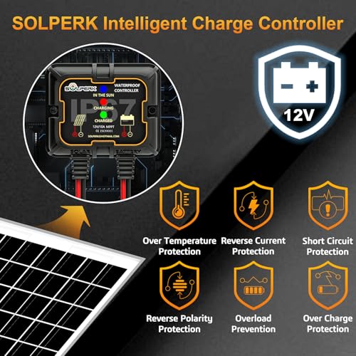 Solar Panel Kit 10W 12V Waterproof Solar Battery Trickle Charger