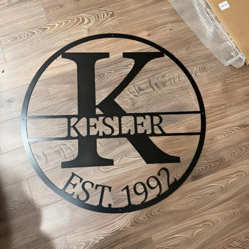 Personalized Metal Monogram Sign