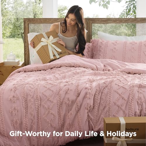 Tufted Boho Comforter Set Queen Size
