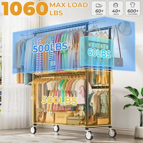 Heavy Duty Clothes Rack Load 1060LBS