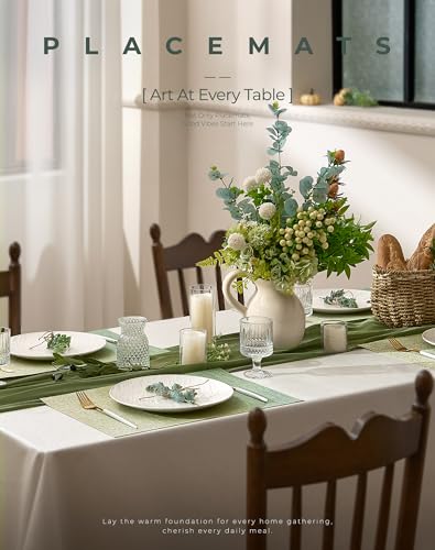 Gradient Green Woven Placemats Set of 4 (3.2 Count)