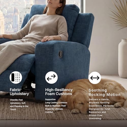 Danum Contemporary Manual Tufted Wall Hugger Recliner with Track Arms