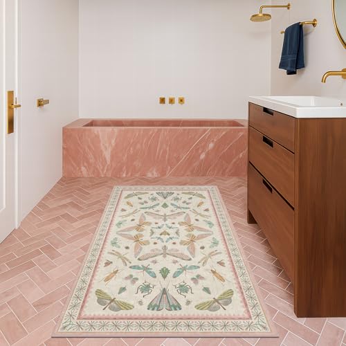 3x5 Flower Area Rug for Girls Bedroom (15 Sq Ft)