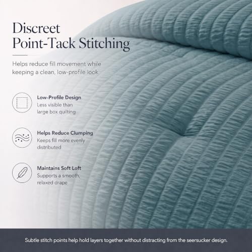 Oversized Queen Seersucker Comforter Set