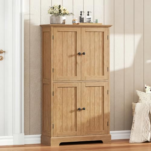 Bathroom Floor Cabinet with Adjustable Shelves