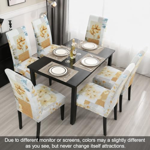 Pattern Chair Covers for Dining Room Set of 6