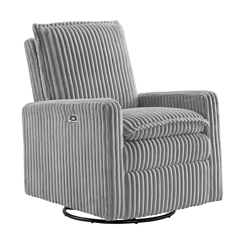 Uptown Power Glider Recliner Rocking Chair 270° Swivel for Nursery and Living Room