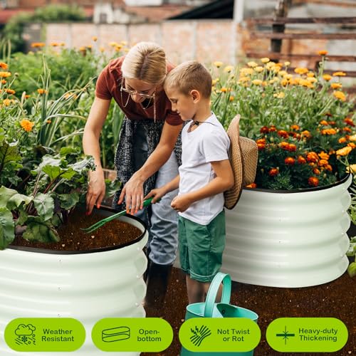 2 Pcs 4.5x2x1ft Oval Raised Garden Bed (2 Count)
