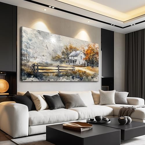 Large Wall Decor Canvas Painting Wall Art For Living Room Dining Room Abstract Ink Landscape Paint Picture Prints Artwork For Corridor Bedroom Office Home Decoration Ready to hang 24x48 In
