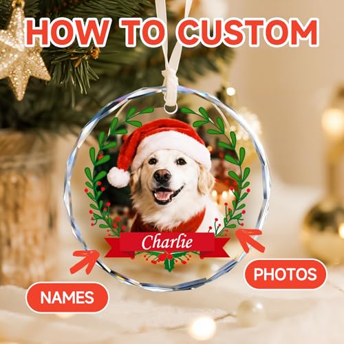 Personalized Dog Ornaments for Christmas Tree with Photo