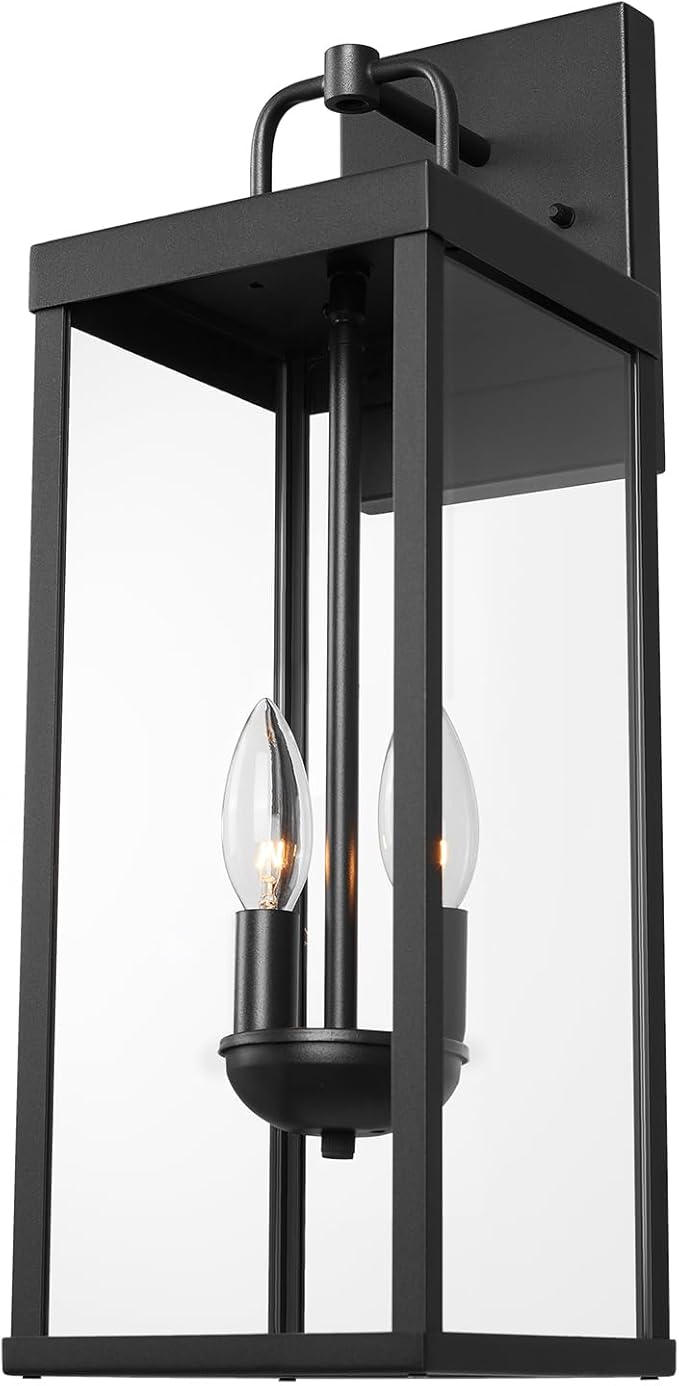 Outdoor Wall Sconce Light, 20 Inch Tall Transitional Exterior Wall Bracket
