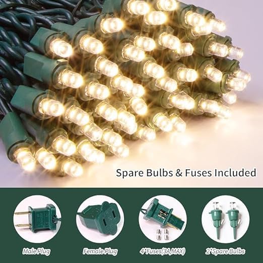 LAMPHOME 150 Count Warm White- String Lights
