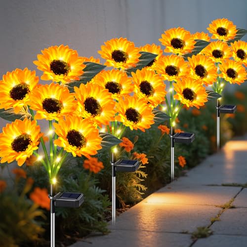 Solar Lights Outdoor Garden Decor 4 Pack (4 Count)
