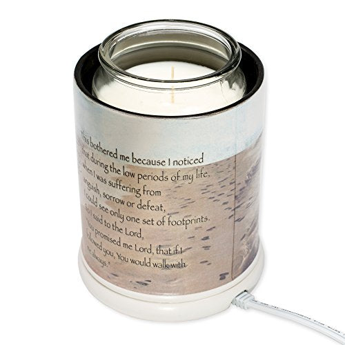 Footprints in The Sand Ceramic Stoneware Electric Large Jar Candle Warmer