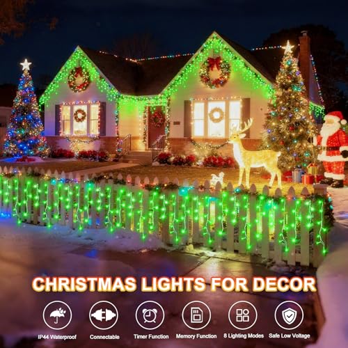 Christmas Lights Outdoor Decorations 33ft 400 LED Hanging Light