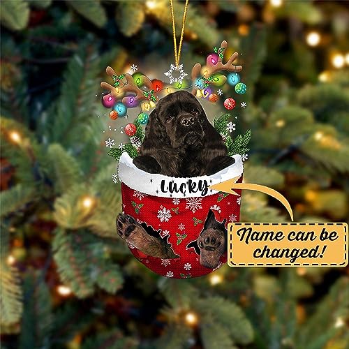Black Cocker Spaniel Dog Christmas Ornament