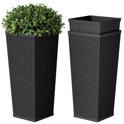 Resin 30'' Tall Planters (2 Count)
