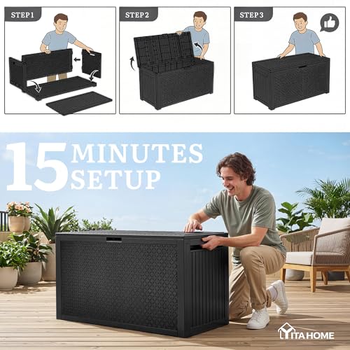 95 Gallon Large Outdoor Deck Box