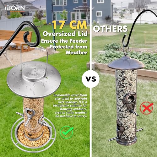 Bird Feeders for Outdoors Metal Chew Resistant
