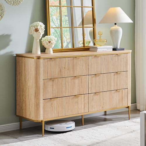 6 Drawer Dresser Fluted Design