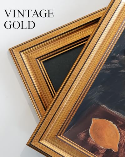Vintage Gold Framed Wall Art for Living Room (5 Count)
