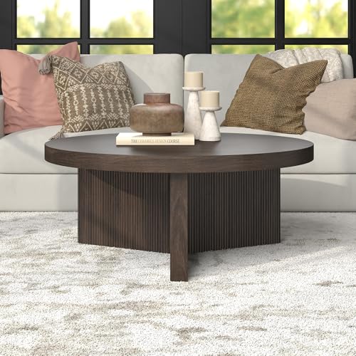 36" Scandinavian Fluted Coffee Table