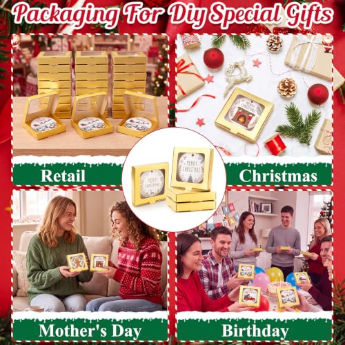 25 Pcs Christmas Sublimation Ornament Blanks Box (25 Count)