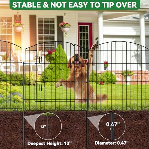 10 Panel No Dig Garden Fence with Gate (60 Sq Ft)
