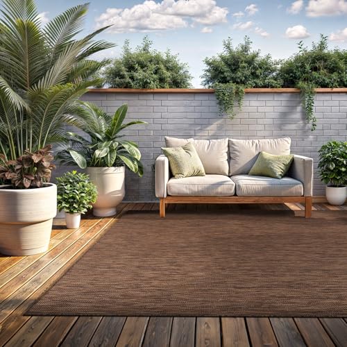 Washable Indoor Outdoor Rug 10x14 Weather Resistant Area Rugs Modern Solid for Porch Deck Balcony Backyard Patio Outside Carpet