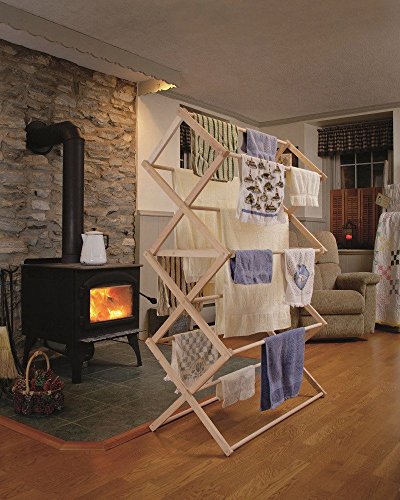 Extra Large Wood Laundry Drying Rack Collapsible