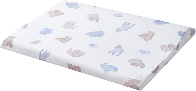 Nest Designs Toddler Pillow with Bamboo Viscose Pillowcase - Rhino Hippo, Medium